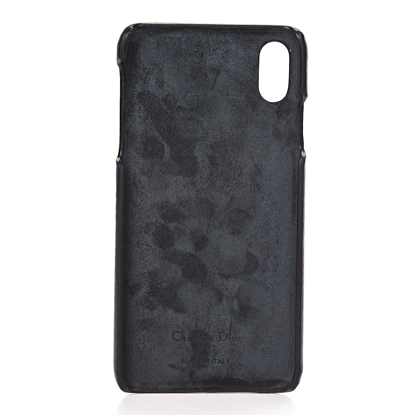 Oblique Calfskin Saddle iPhone XS Max Case Blue