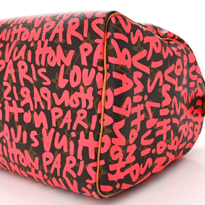 Louis Vuitton Monogram Graffiti Speedy 30 Fuchsia 10 of 21