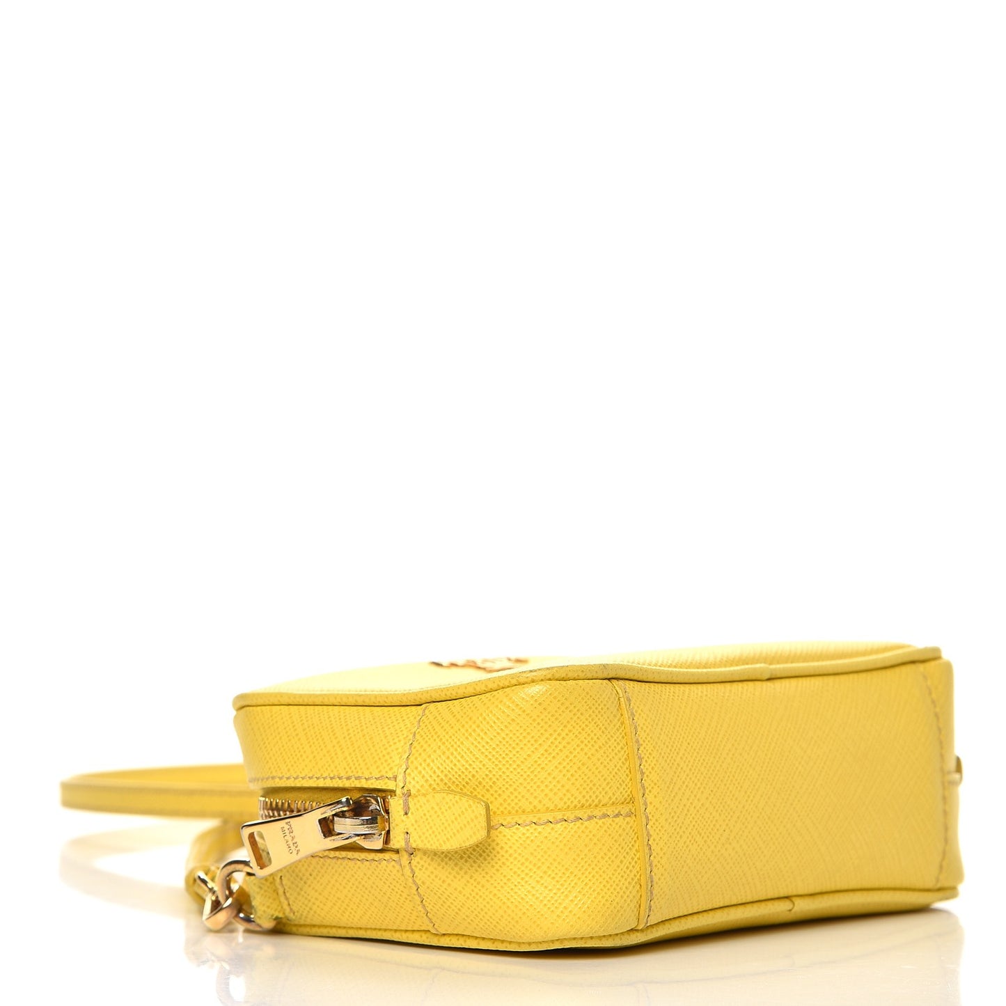 Saffiano Mini Camera Crossbody Bag Ocra