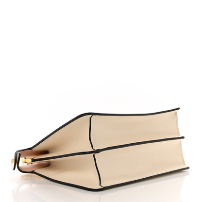 Fendi Vitello King Luxor Shiny Nappa Medium Peekaboo I SEE U East West Satchel White Light Rose 4 of 14