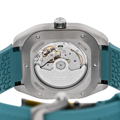 Hermes Titanium Rubber 39mm H08 Automatic Watch Bleu Saint Cyr 4 of 5