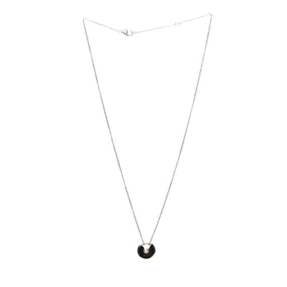 Cartier 18K Pink Gold Diamond Black Onyx XS Amulette de Cartier Pendant Necklace 3 of 6