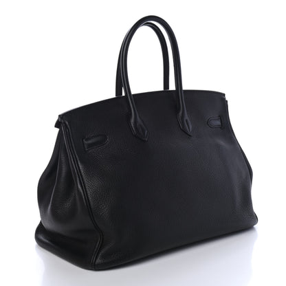 Hermes Taurillon Clemence Birkin 35 Black 2 of 4
