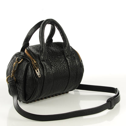 Alexander Wang Pebbled Lambskin Mini Rockie Black Antique Brass Hardware 3 of 7