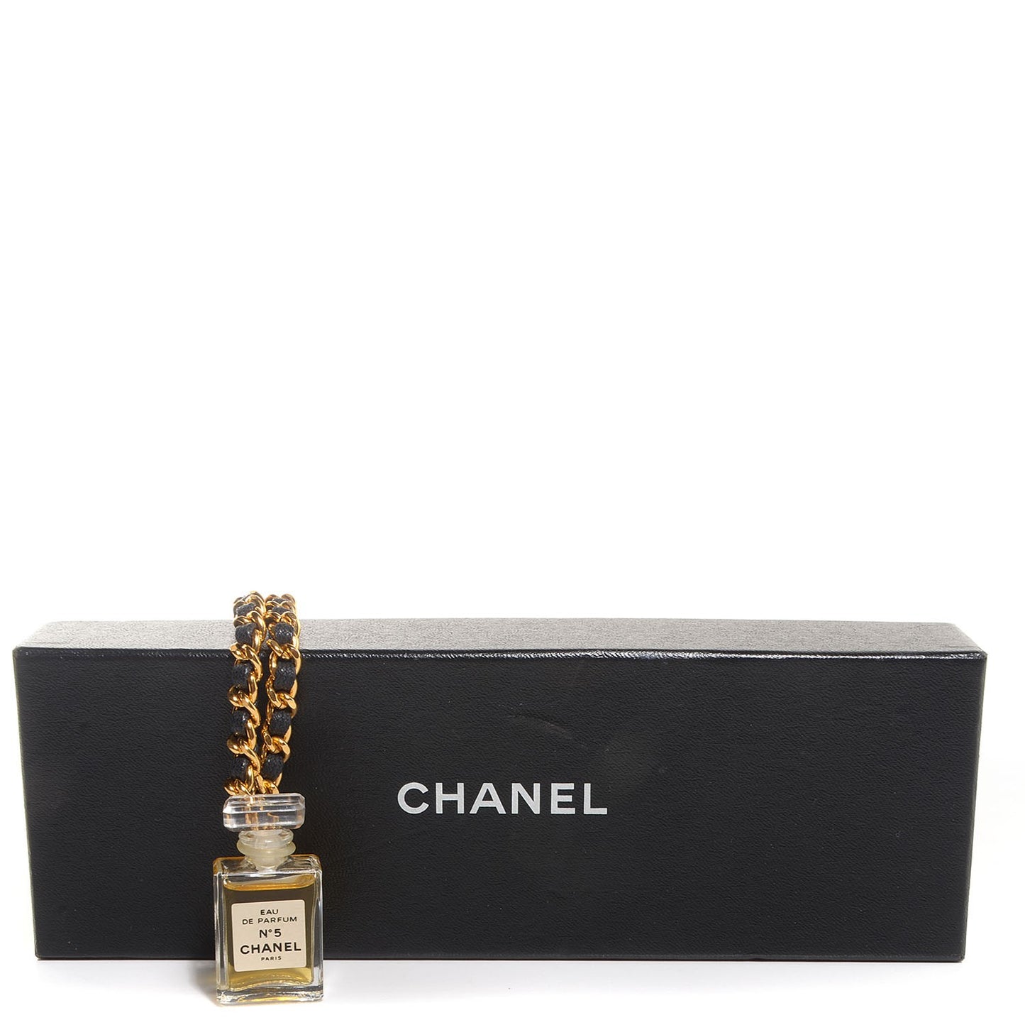N°5 Perfume Chain Link Necklace Gold