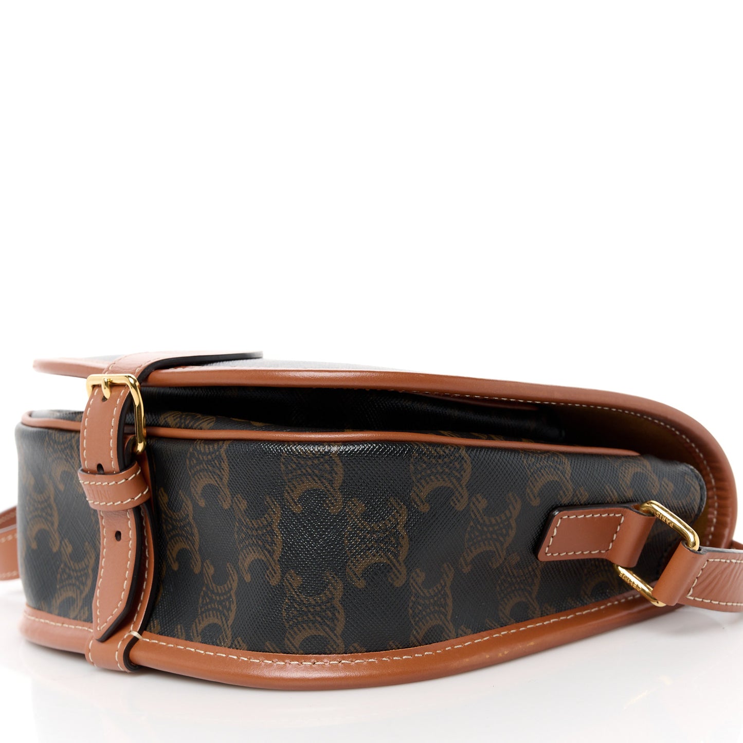 Triomphe Canvas Medium Folco Bag Tan