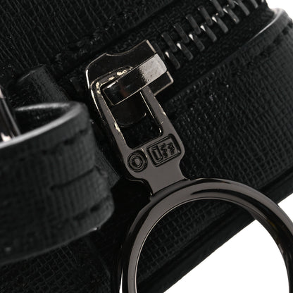 Off-White Saffiano Striped Mini Diag Bag Black White 11 of 11