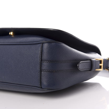 Prada Saffiano Crossbody Bag Bleuette 8 of 10