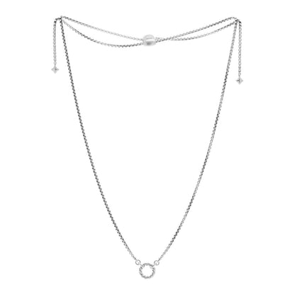 David Yurman Sterling Silver 2.7mm Smooth Amulet Vehicle Box Chain Necklace 3 of 4