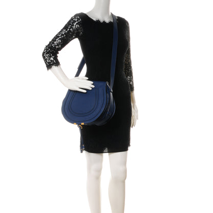 Chloe Calfskin Medium Marcie Round Crossbody Bag Royal Navy 2 of 10