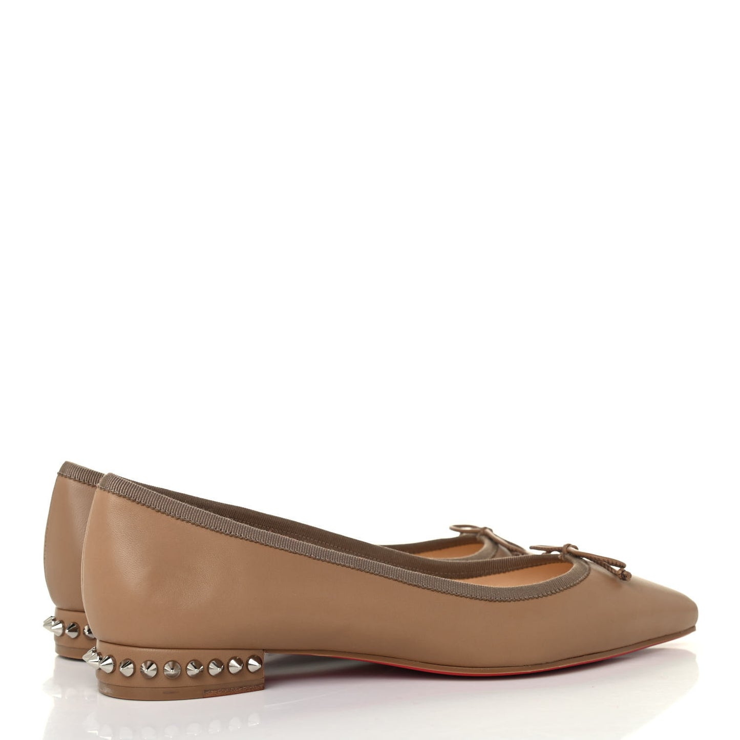 Nappa Spiked Hall Flats 38 Nude