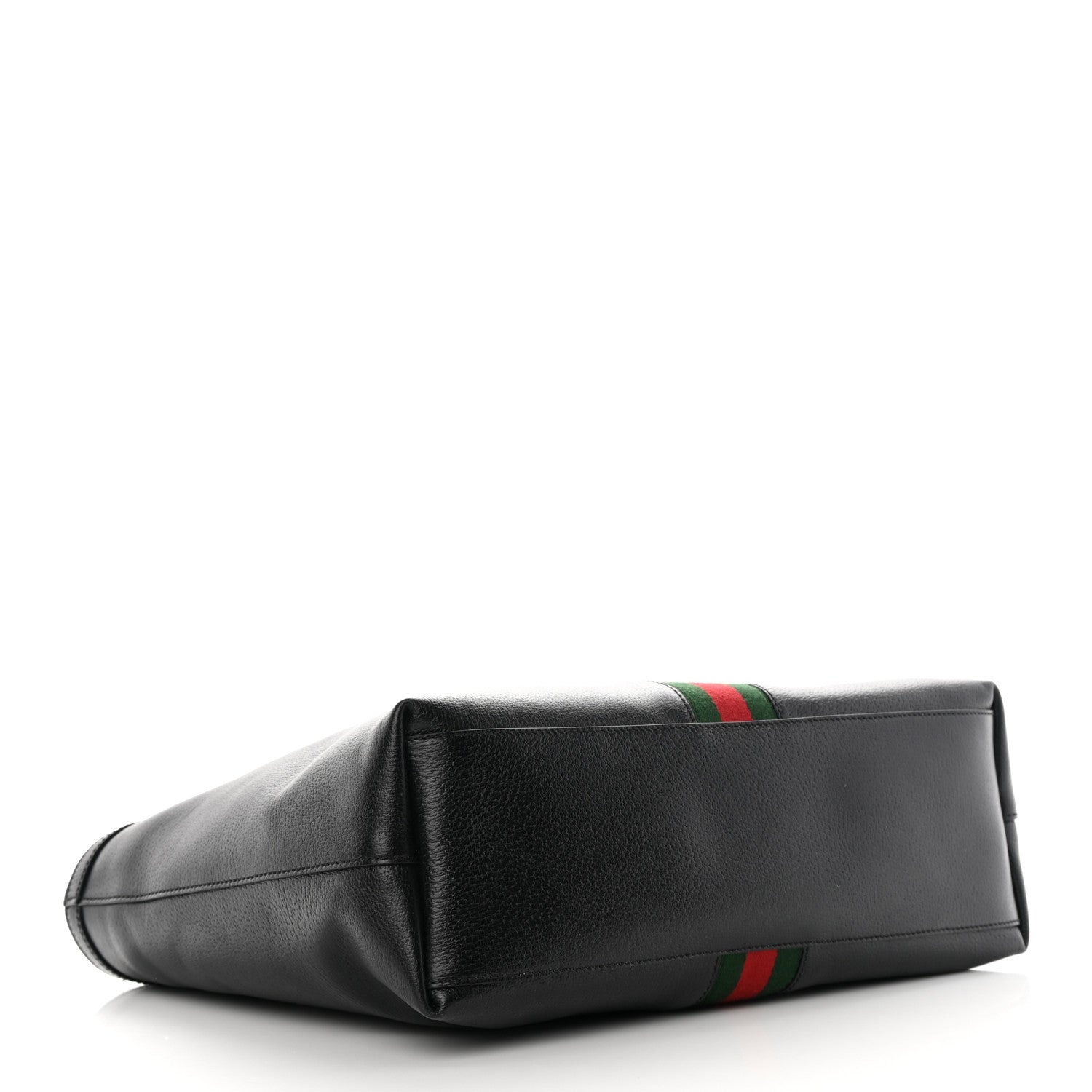 Gucci Textured Calfskin Web Medium Ophidia Shopping Tote Black 4 of 11