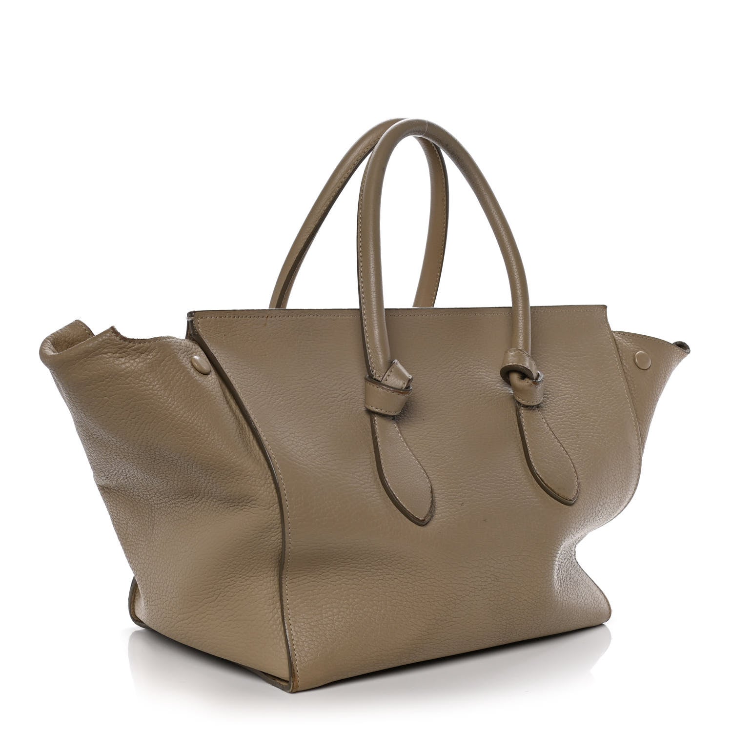 Celine Crisped Calfskin Medium Tie Knot Tote Taupe 4 of 23