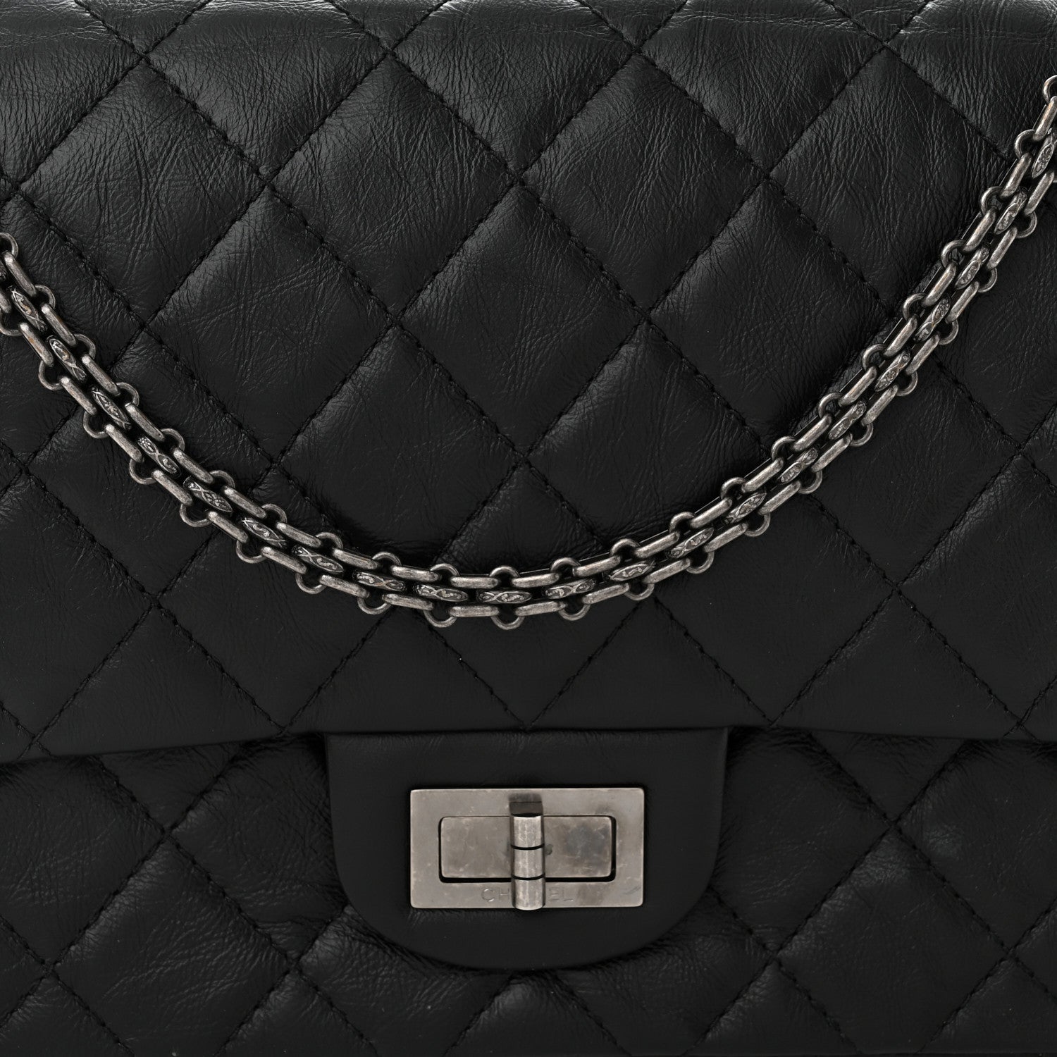 Chanel Aged Calfskin Quilted 2.55 Reissue 227 Flap Black 8 of 10