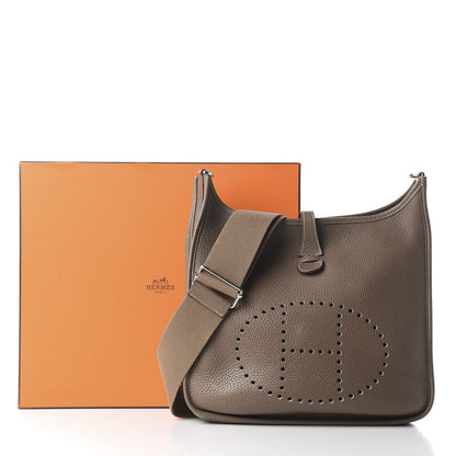 Hermes Taurillon Clemence Evelyne III PM Etoupe 10 of 10