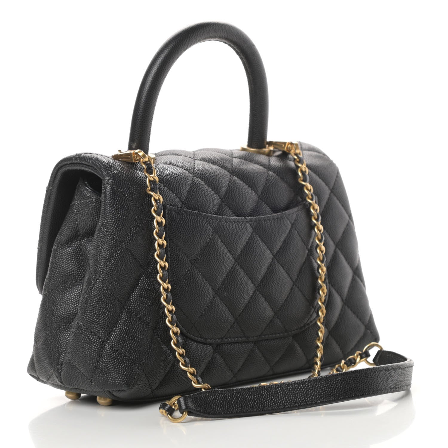 Chanel Caviar Quilted Mini Coco Handle Flap Black 3 of 15