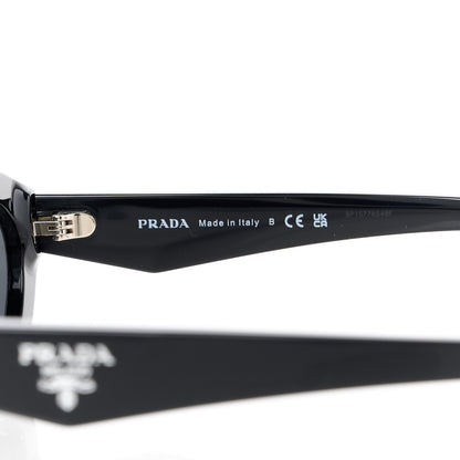 Prada Acetate Oval Sunglasses SPR 26Z Black 6 of 8