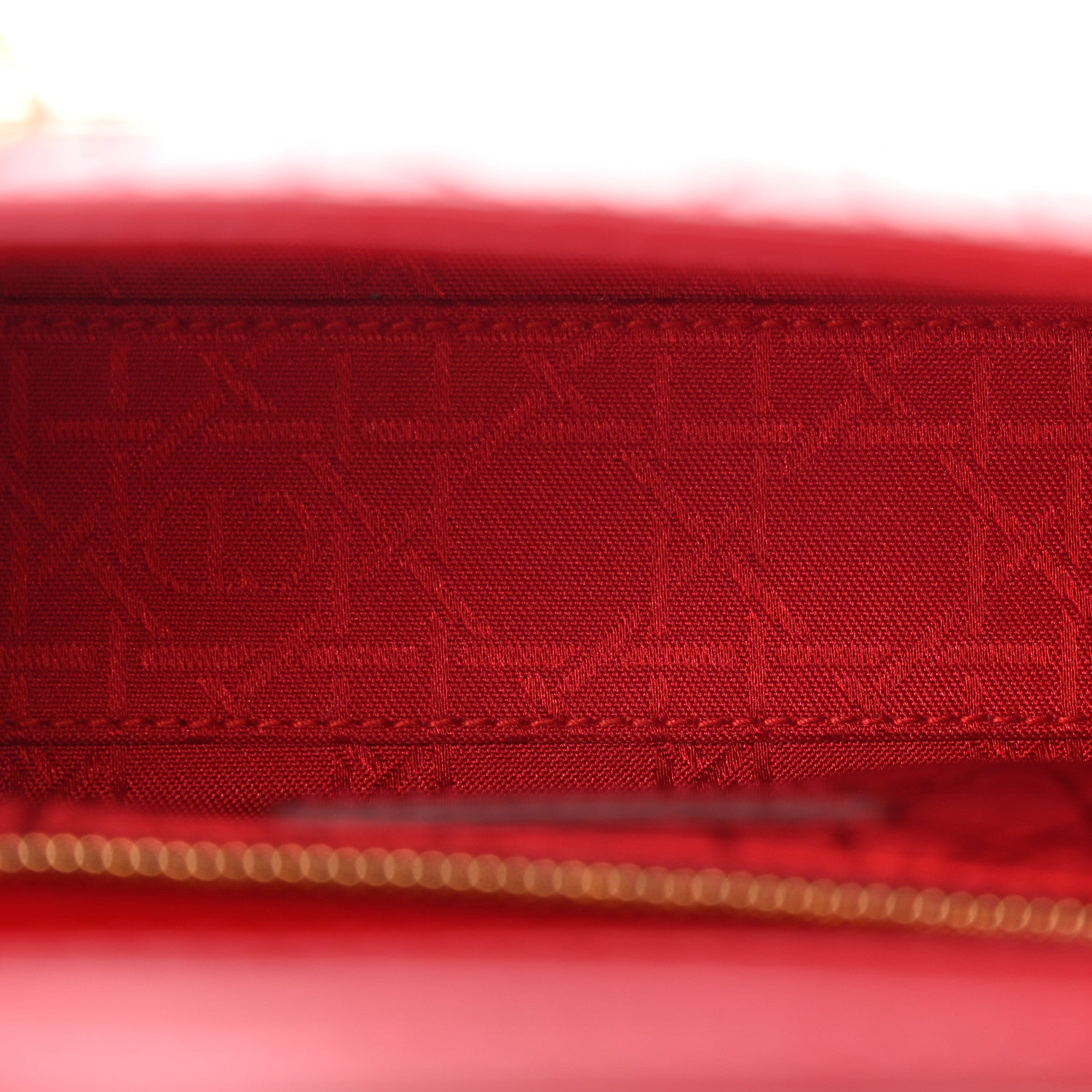 Christian Dior Patent Cannage Mini Lady Dior Red 5 of 15