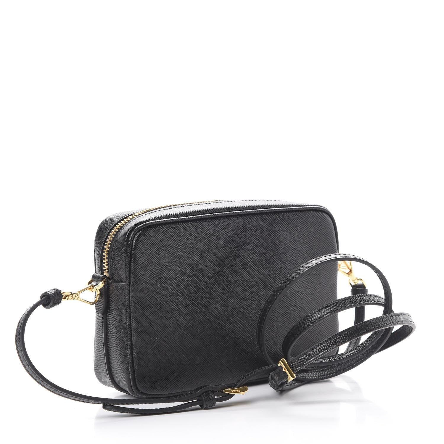 Prada Saffiano Lux Small Camera Crossbody Bag Black 2 of 9