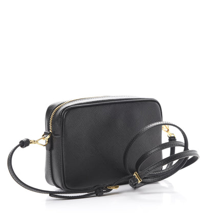 Prada Saffiano Lux Small Camera Crossbody Bag Black 2 of 9