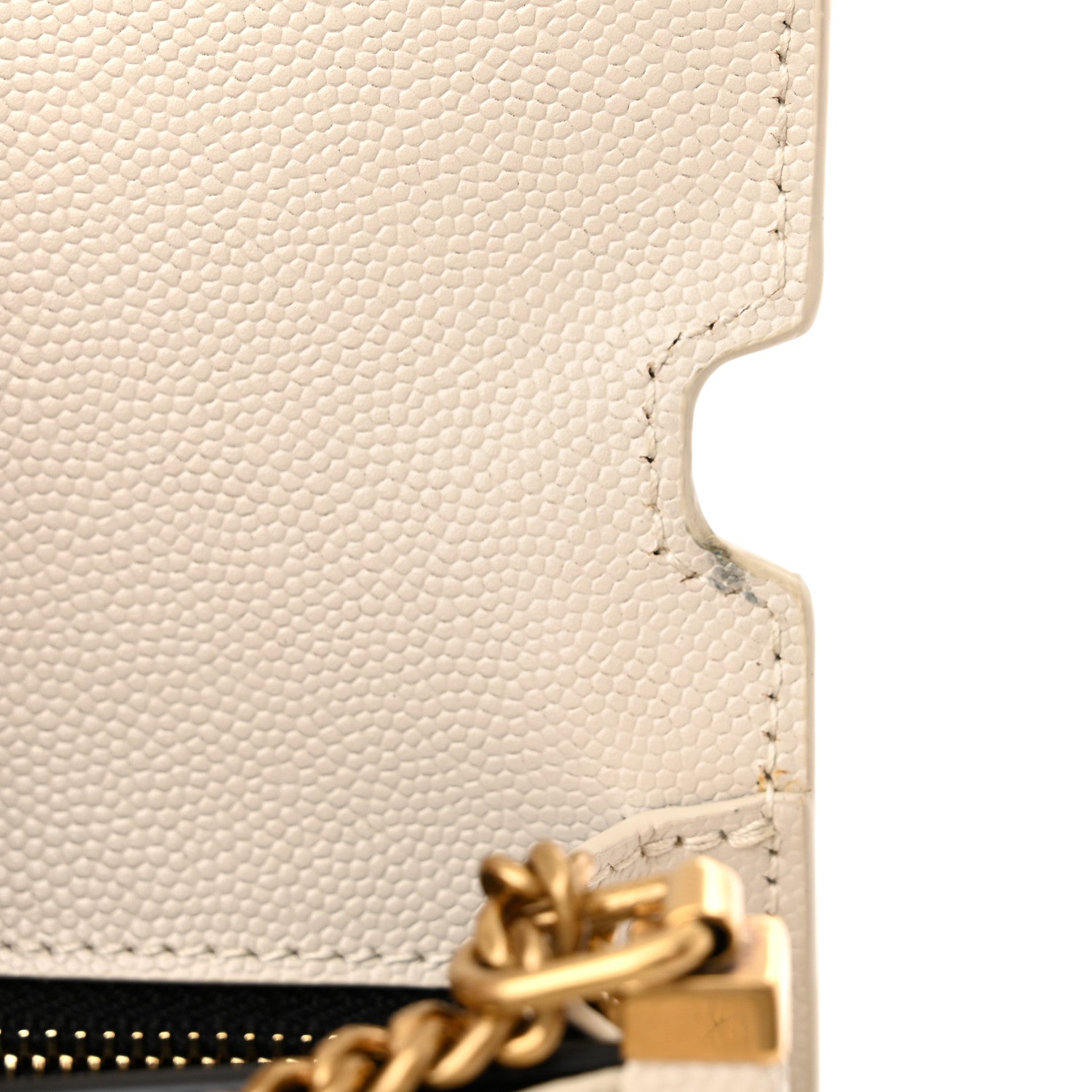 Saint Laurent Calfskin Monogram Cassandra Clasp Bag Porcellana 11 of 14