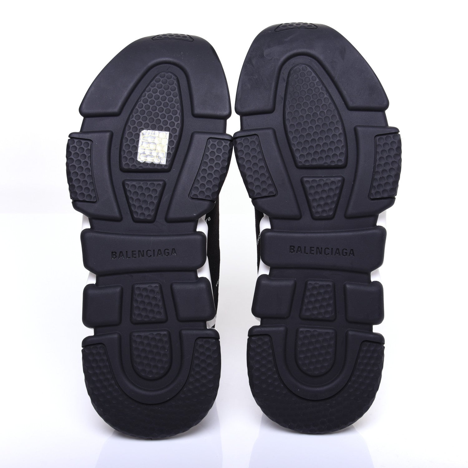 Balenciaga Neoprene Knit Allover Logo Bi-Color Sole Womens Speed Sneakers 41 Black White 9 of 10