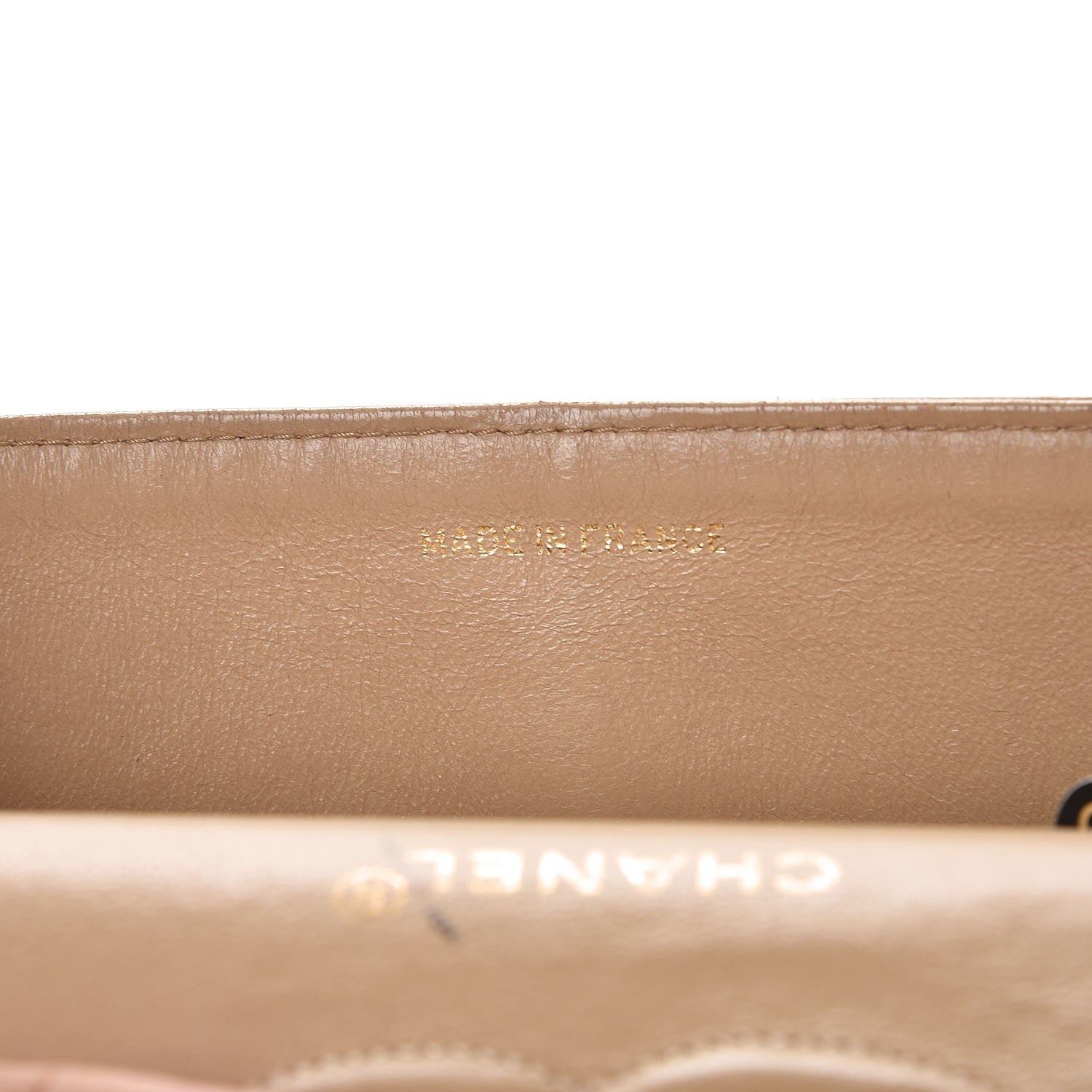 Chanel Lambskin Quilted Medium Double Flap Beige 8 of 16