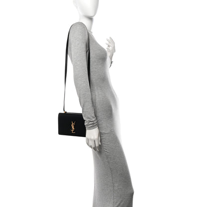 Saint Laurent Calfskin Monogram Small Dylan Shoulder Bag Black 2 of 9