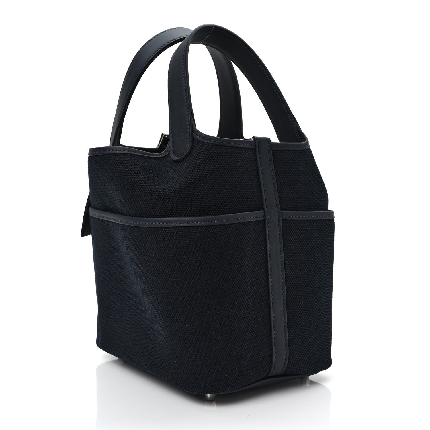 Hermes Toile Goeland Swift Cargo Picotin Lock 18 Bleu Marine 3 of 9