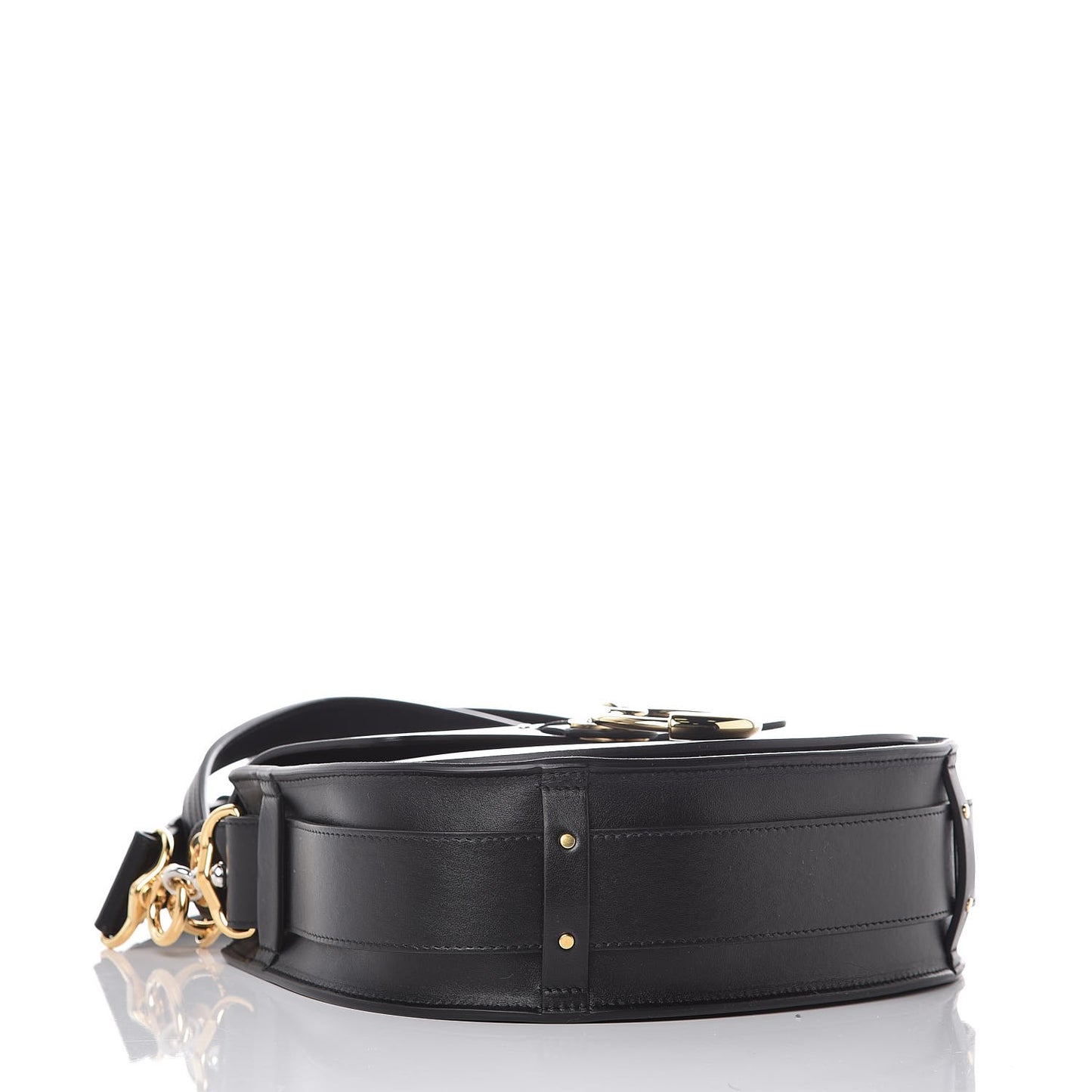 Calfskin Suede Large Tess Bag Black