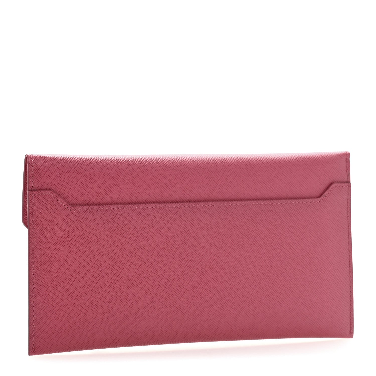 Prada Saffiano Metal Large Flap Wallet Peonia 3 of 12