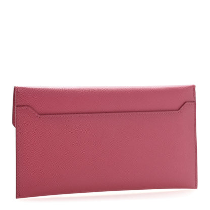 Prada Saffiano Metal Large Flap Wallet Peonia 3 of 12
