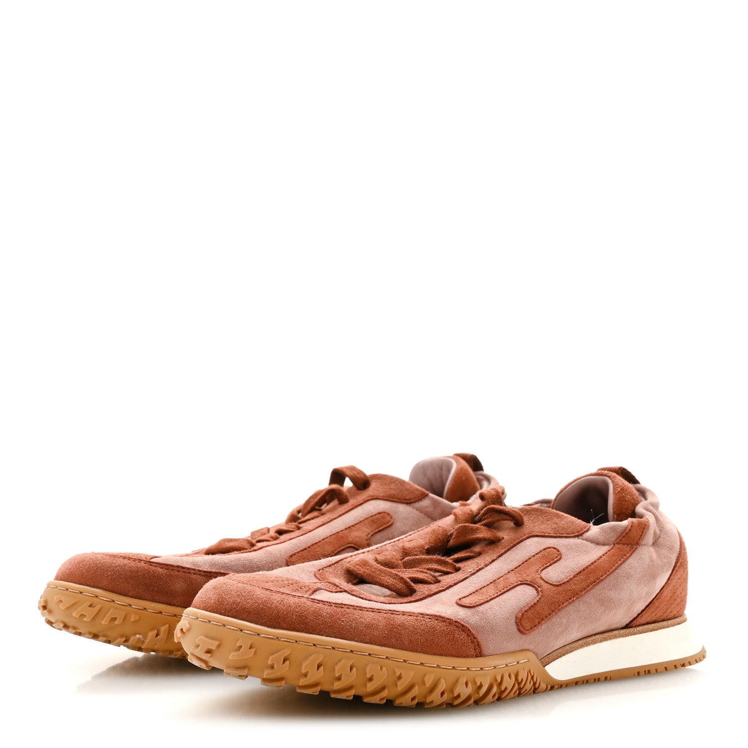 Hermes Suede Goatskin Jet Sneakers 38.5 Rose Antique Rouge Sepia 4 of 9