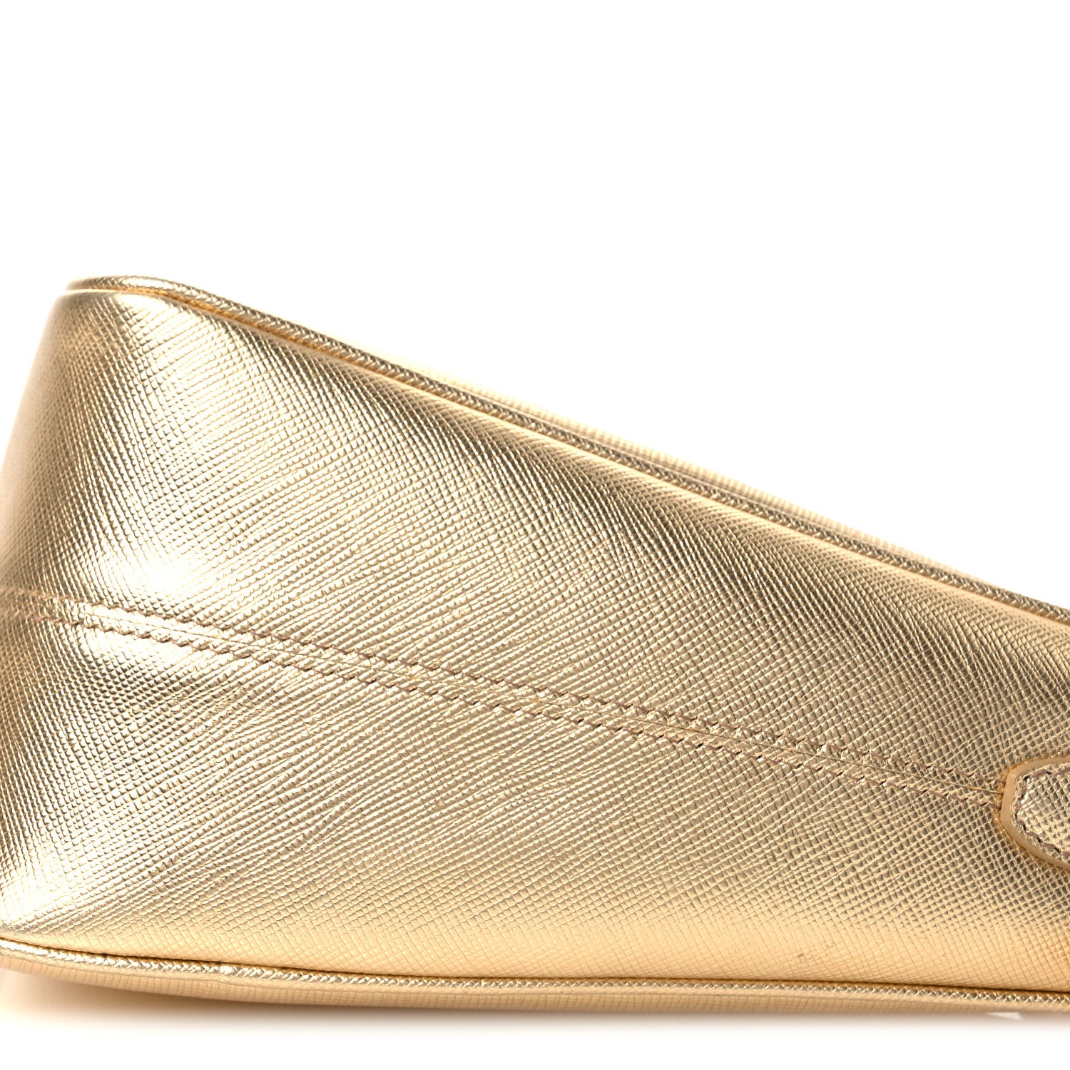 Prada Saffiano Lux Triangle Shoulder Bag Platino 10 of 10