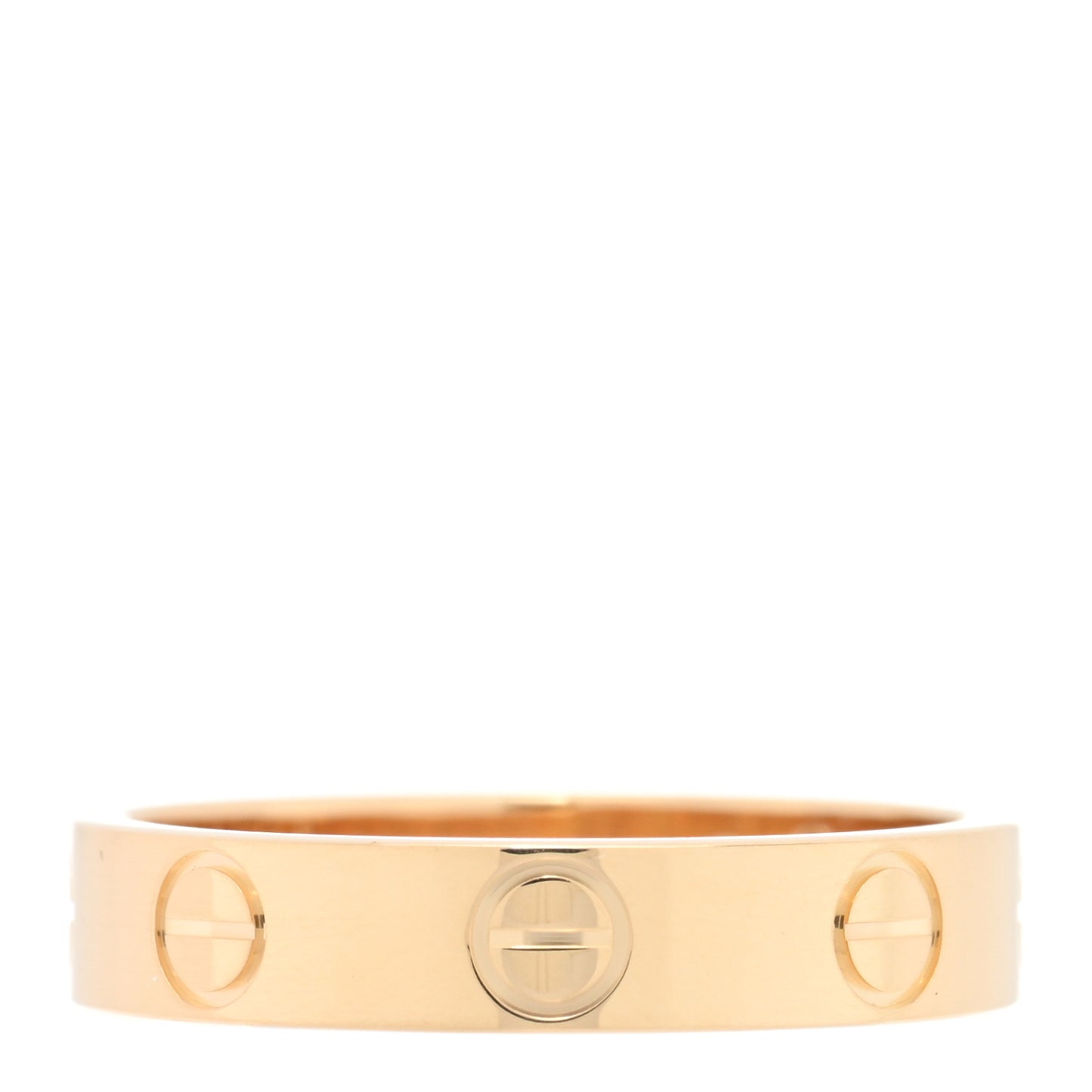 18K Yellow Gold 3.5mm LOVE Wedding Band Ring 49 4.75