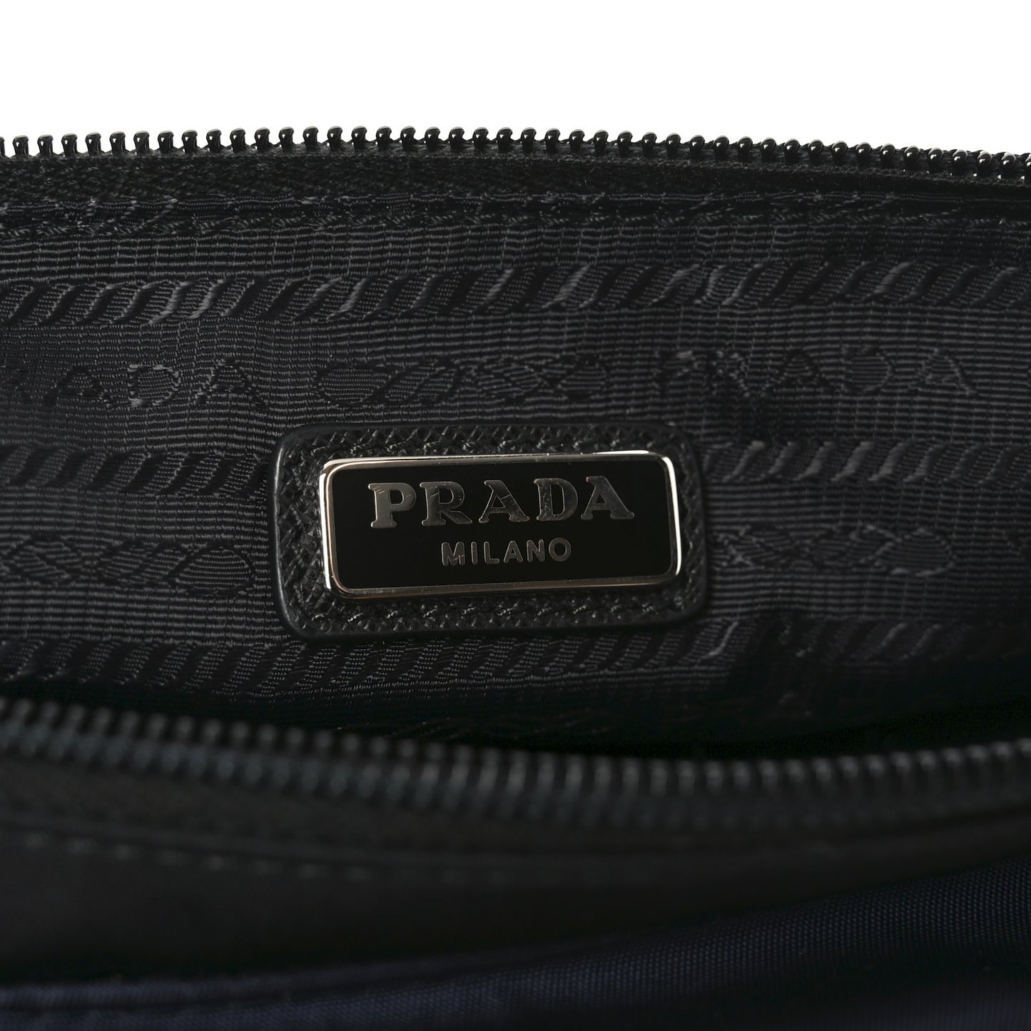 Tessuto Nylon Saffiano Patch Camouflage Pouch Blue Black