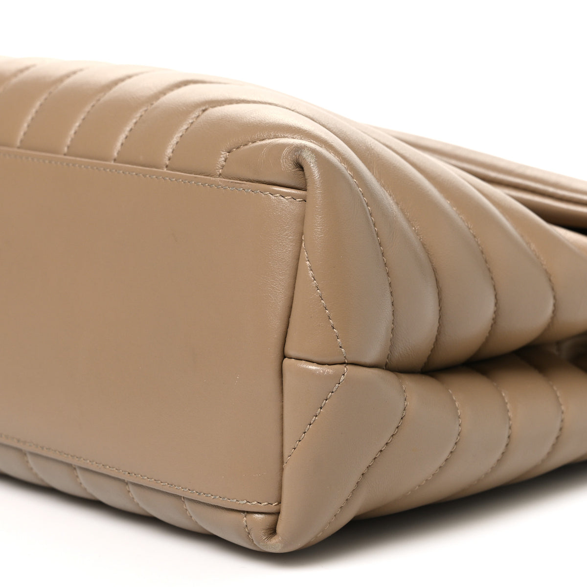 Calfskin Y Quilted Monogram Medium Loulou Chain Satchel Dark Beige