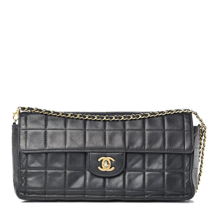 Chanel Lambskin East West Chocolate Bar Flap Black 1 of 11