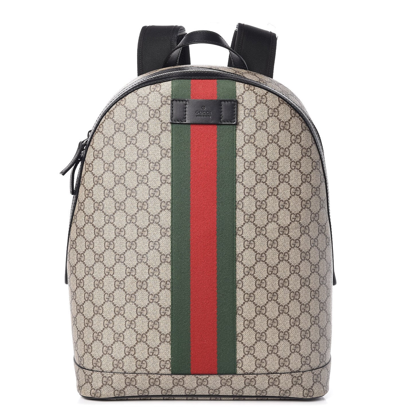 GG Supreme Monogram Web Dome Backpack Black