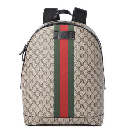 Gucci GG Supreme Monogram Web Dome Backpack Black 1 of 12