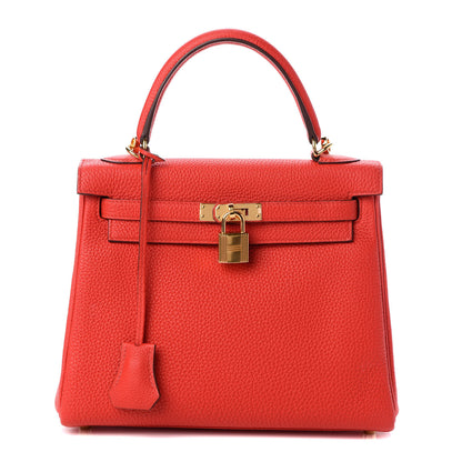 Hermes Togo Kelly Retourne 25 Rouge De Coeur 1 of 9