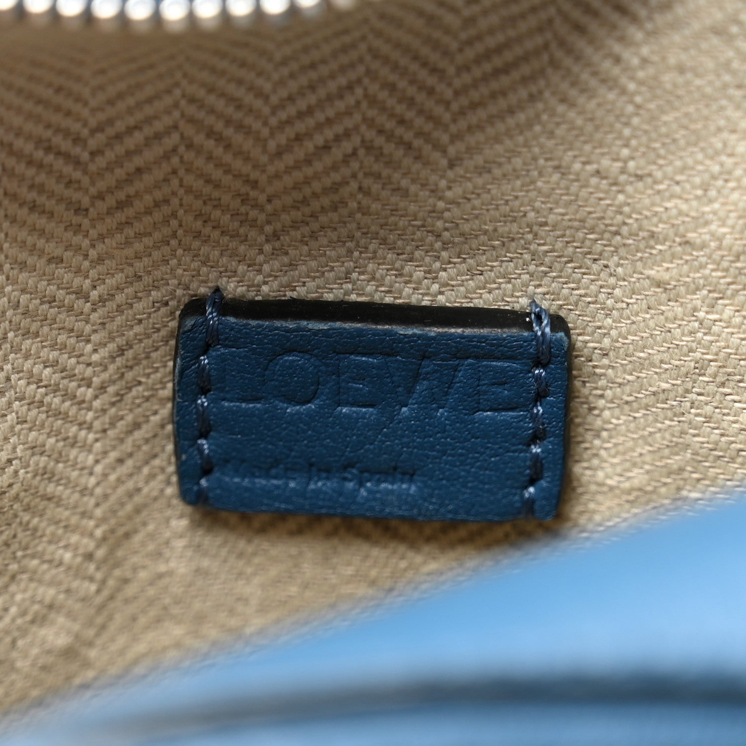 Loewe Calfskin Mini Puzzle Bag Blue 6 of 11