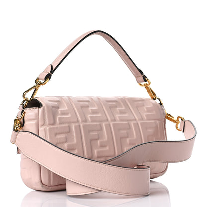 Fendi Nappa FF 1974 Embossed Baguette Rosa Quarzo 3 of 13