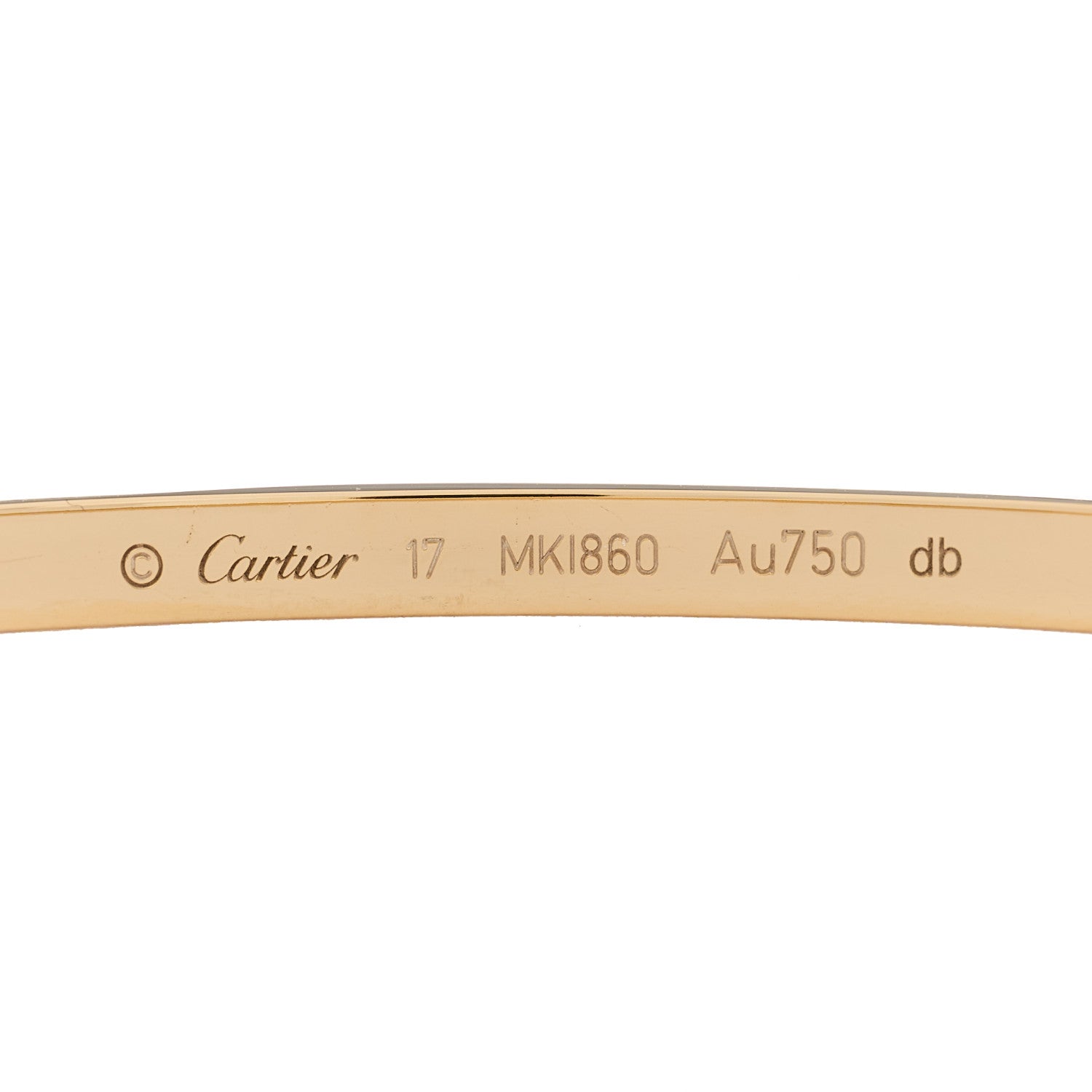Cartier 18K Yellow Gold Small LOVE Bracelet 17 7 of 9