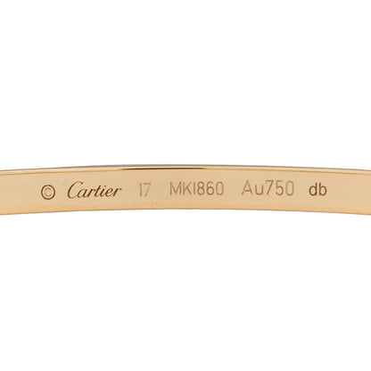 Cartier 18K Yellow Gold Small LOVE Bracelet 17 7 of 9