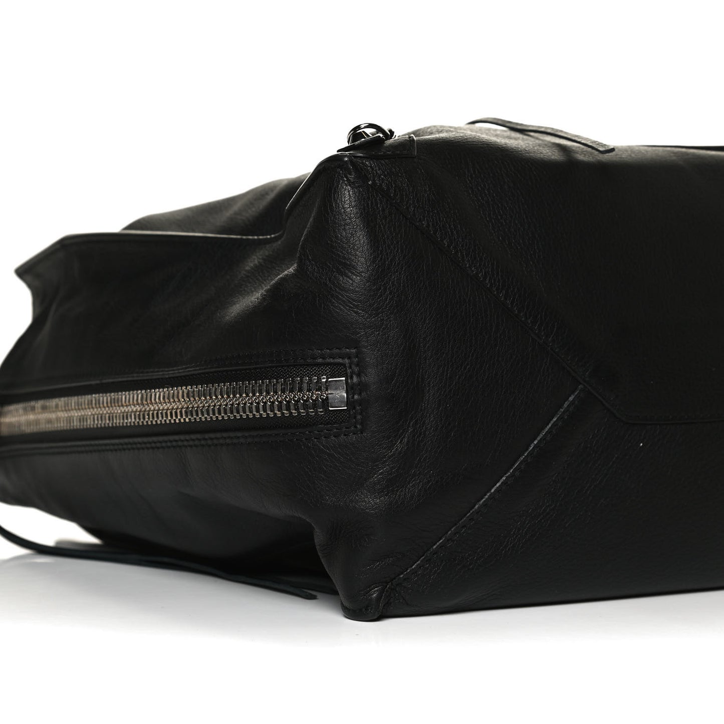 Supple Calfskin Papier A4 Zip Around Tote Black
