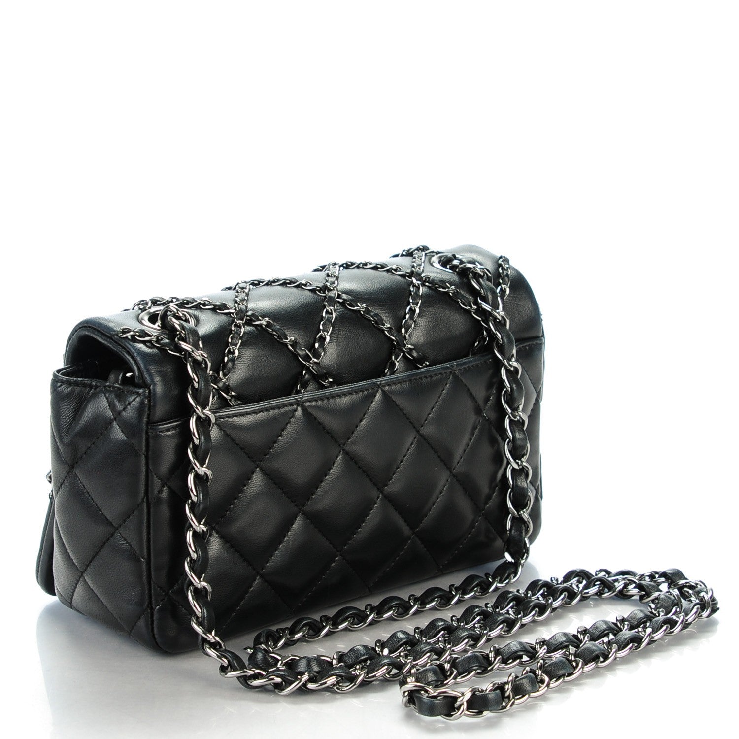 Chanel Lambskin Small Quilting Enchained Flap Black 3 of 8