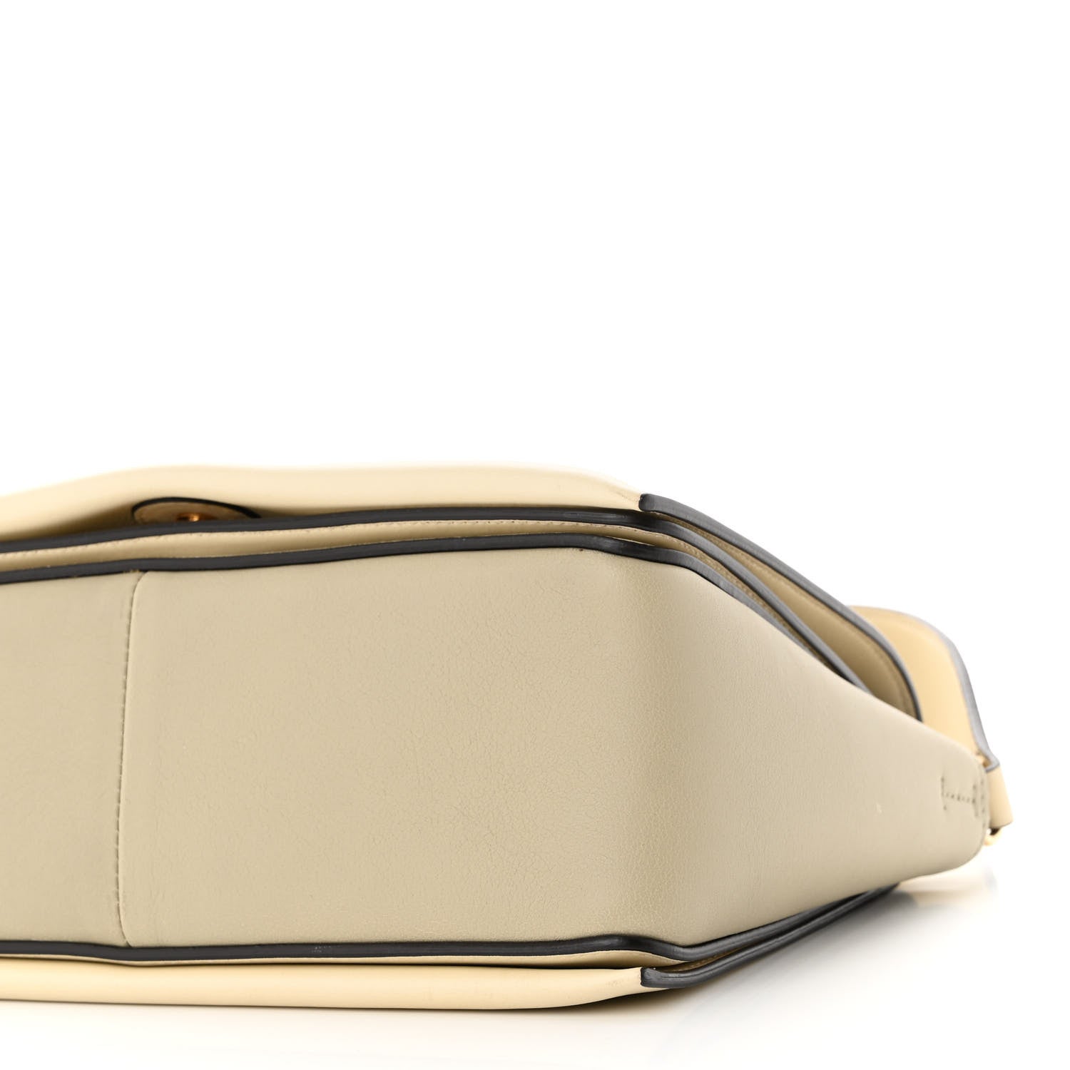 Celine Shiny Smooth Calfskin Medium Frame Shoulder Bag Chalk Mastic 10 of 10