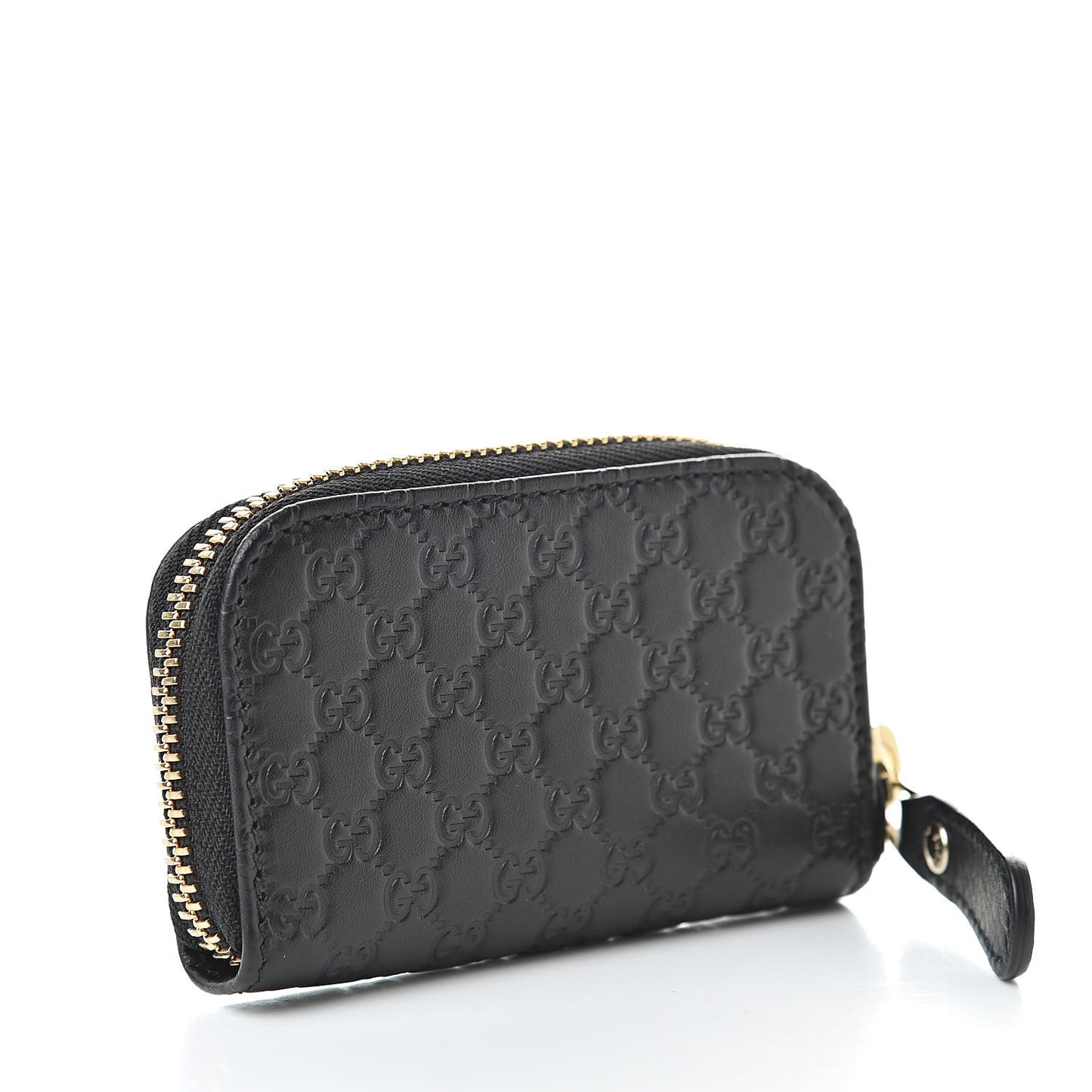 Microguccissima Zip Around Card Case Black