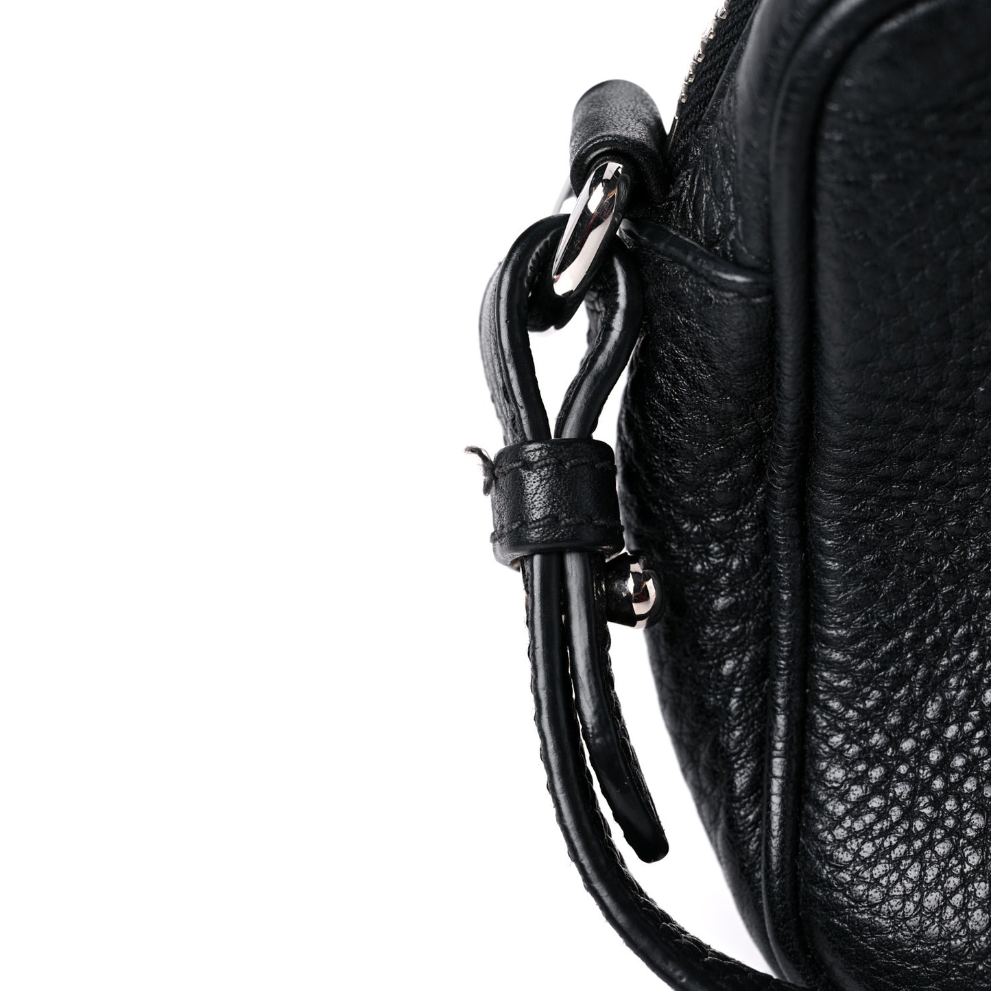 Vitello Daino Mini Camera Crossbody Black